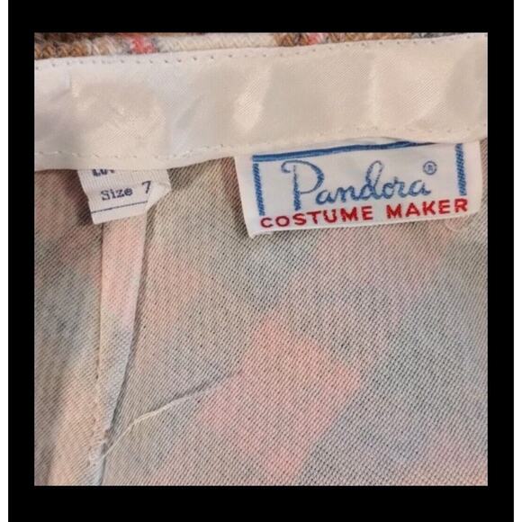 Vintage 1970's Deadstock Pink Peach Cream Tan Plaid Wool Preppy Pencil Skirt 7 - Picture 3 of 10